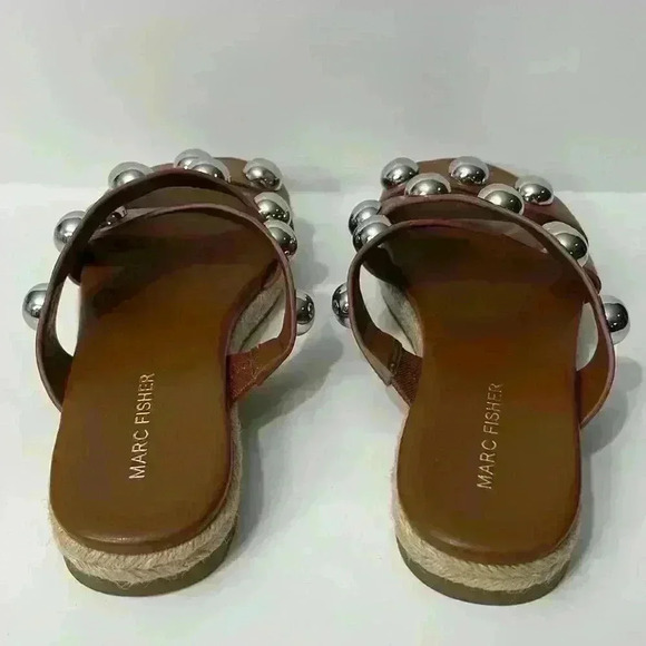 Marc Fisher Prisca Ball Stud Espadrille Slide Sandals - NWOT - Picture 4 of 12